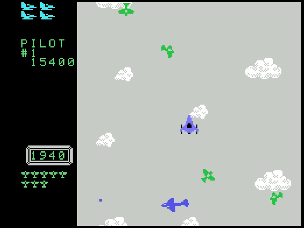 Gameplay of Time Pilot for Colecovision